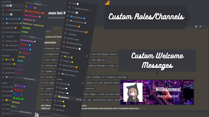 Create You A Custom Discord Server By Nameswiper Fiverr You can now run your own bot api server locally, boosting your bots' performance (check this out to see if. fiverr