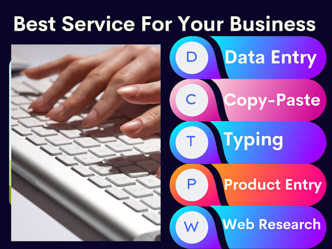 data entry, scraping, typing, email and data collection, copy paste works
