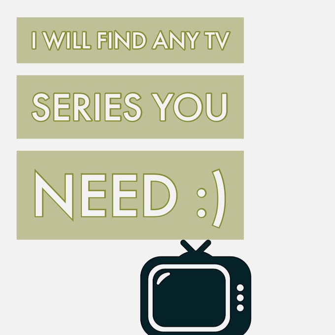 find any TV series for you