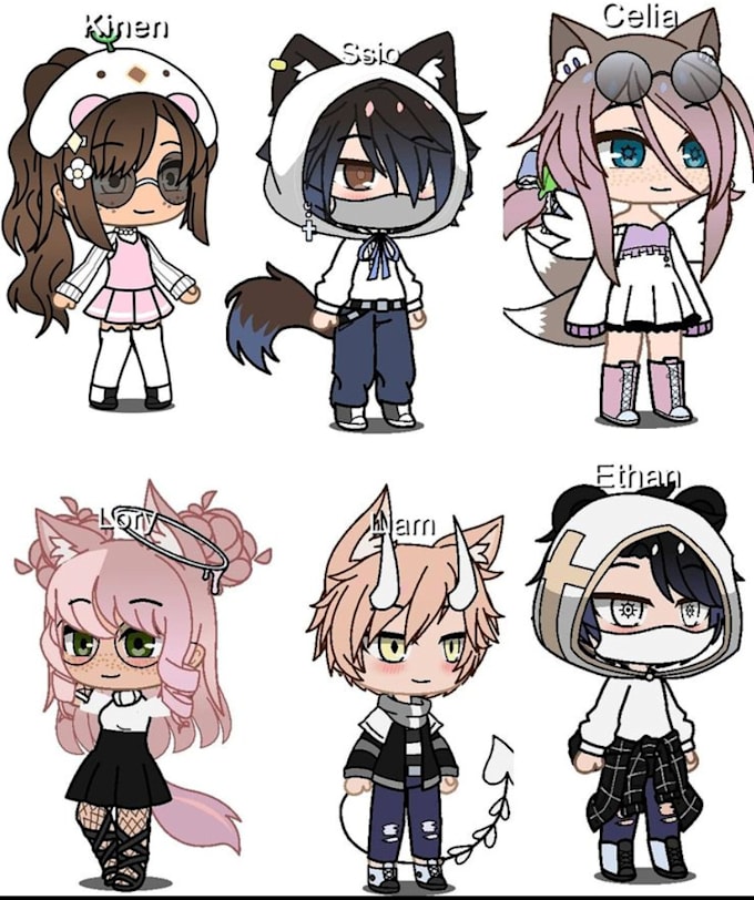 🐏🌟Gacha Goat Oc🌟🐏  Club design, Cartoon art styles, Girls cartoon art