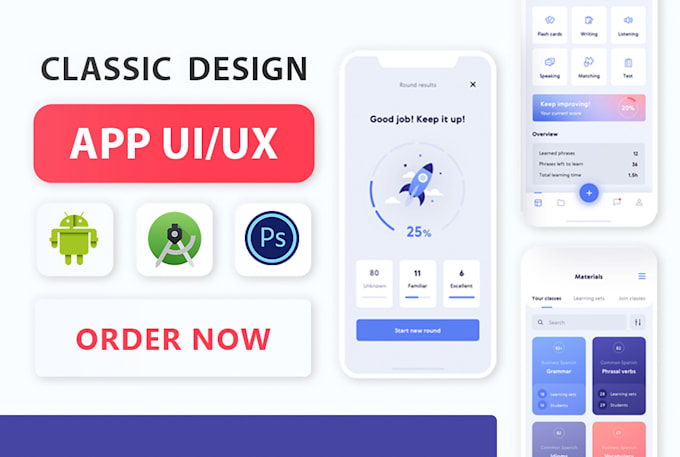 Design android app ui and ux in android studio xml by Sauravcd02 | Fiverr