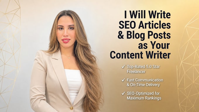 write SEO articles and blog post as your content writer