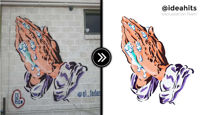 recreate illustration or redraw your sketch in high quality