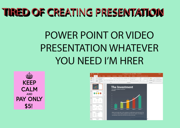 presentation of a slide show
