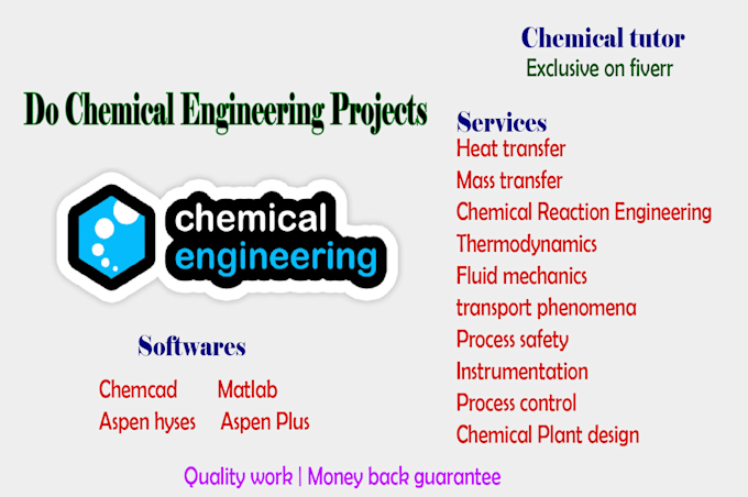 Do chemical engineering projects by Chemical_tutor | Fiverr