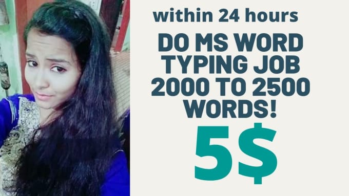 Image To Ms Word Typing Job