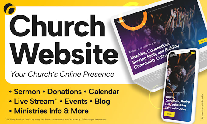 create and redesign a wordpress website for your church