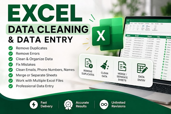 clean data, merge, organise and format excel sheet