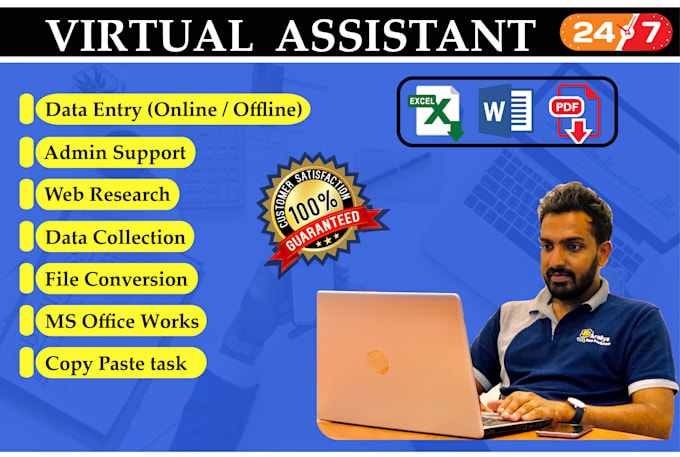 be your virtual assistant for data entry, personal and admin support