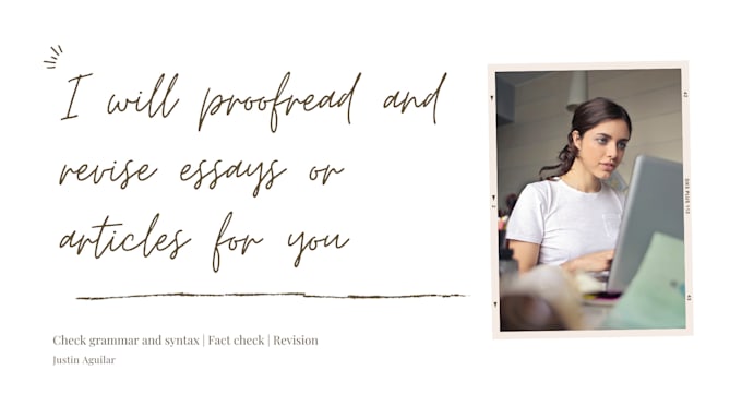 proofread essays or articles for you