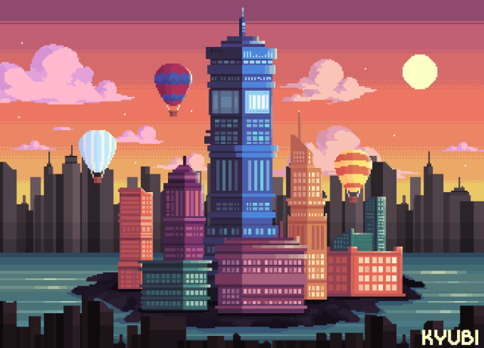 Draw professional pixel art backgrounds and animations by Psyonyx | Fiverr