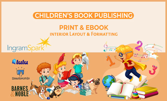 format childrens books for KDP, ingram spark, lulu