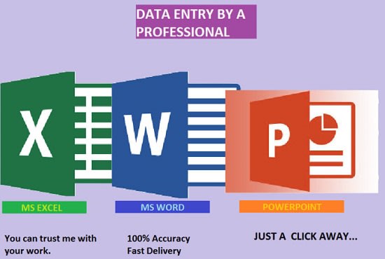 Do data entry work on ms excel, power point and ms word by Maharaza25 ...
