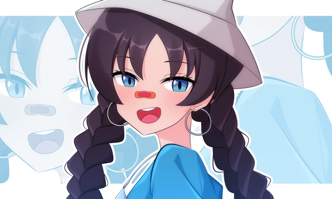Custom I will draw you anime headshot for profile picture, avatar, icon Art  Commission