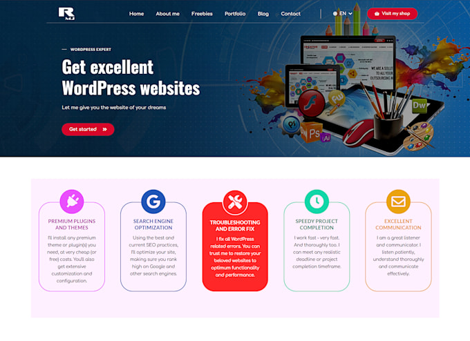 design and develop a responsive wordpress website