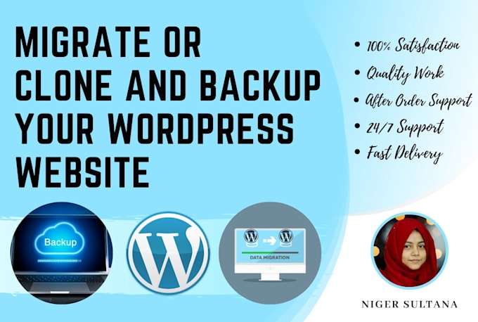backup and migrate wordpress website in 2 hours