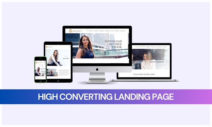 create landing page design or squeeze page design