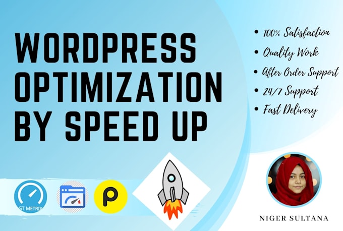 do your wordpress speed optimization with google, gtmetrix