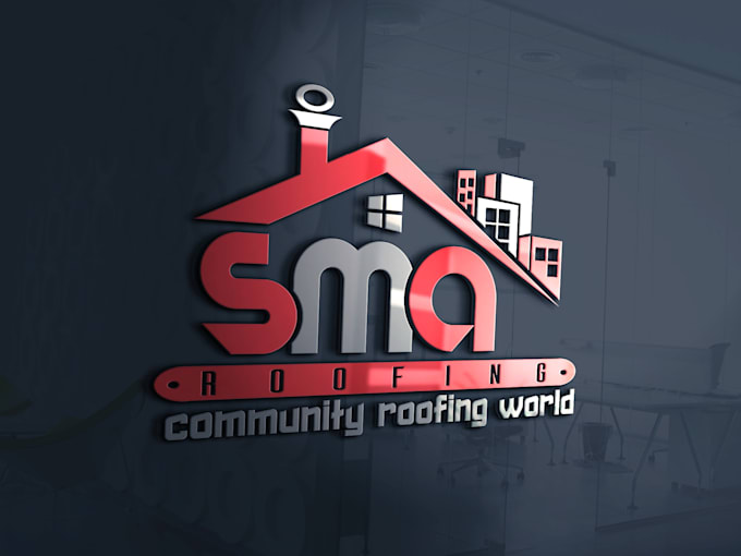 Design Real Estate, Roofing, Construction Logo
