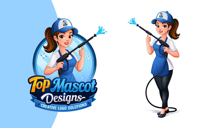 draw cute mascot cartoon character logo design, illustration