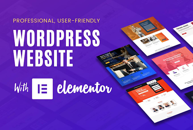 build clean and modern wordpress website, blogsite, webshop with elementor pro