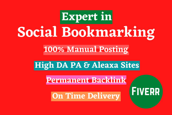 do 50 social bookmarking on high da PR sites manually