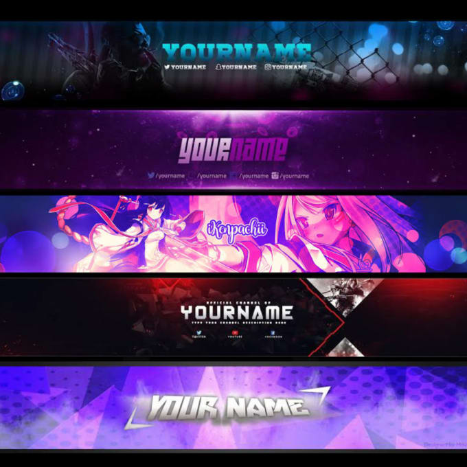 Design gaming or anime banner for youtube, twitter, twitch by Fahad ...