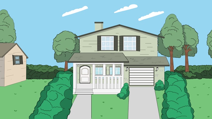 create 2d background illustration for your animation, game