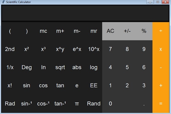 Give you a scientific calculator source code in python by Mohssinekh ...