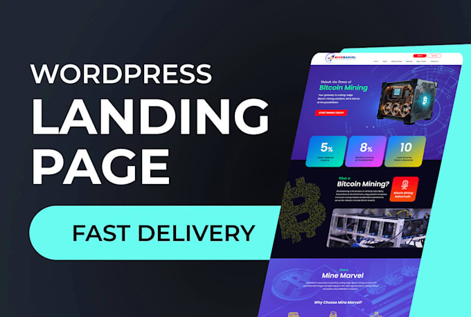build wordpress landing page design or sales page design