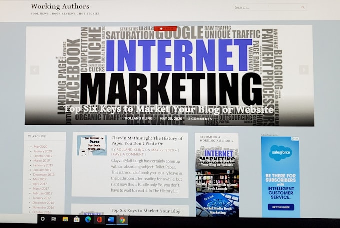 market blast your book and author profile on working authors website