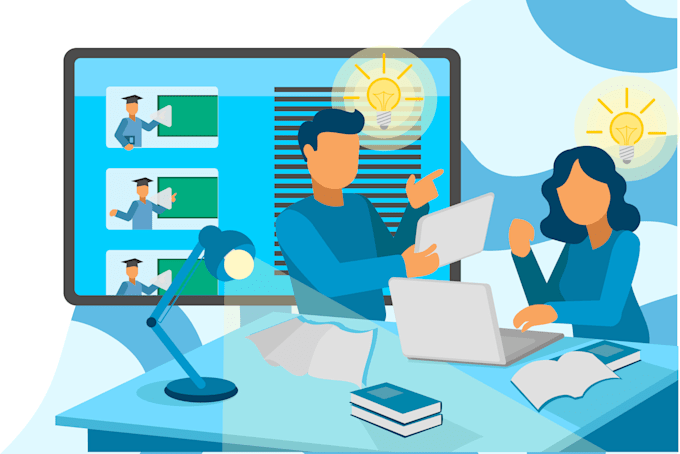 Flat vector illustration create screen