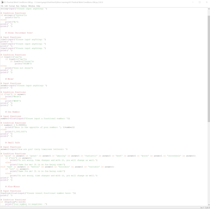 Type some simple python code by Deathbriber | Fiverr