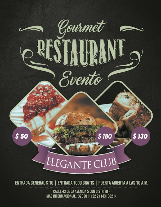 Food restaurant gourmet spanish by Pikozondg Fiverr
