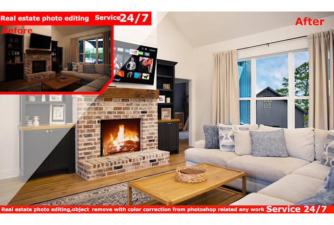 do real estate photo editing and high end retouching