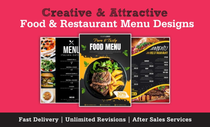 design creative food and restaurants menu