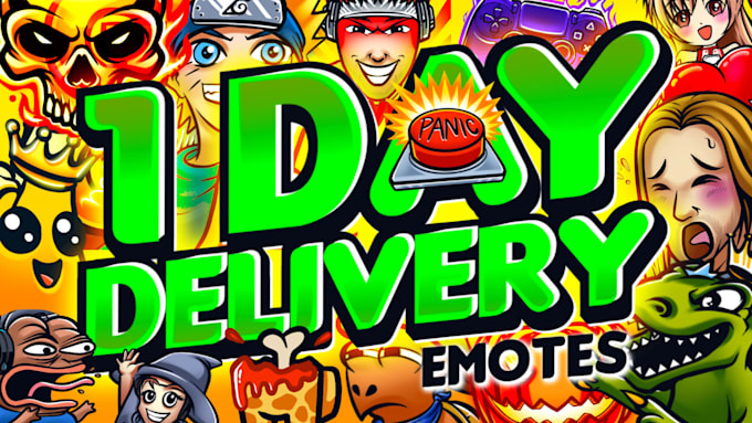 create twitch discord emotes in 24 hour fast quick delivery one day