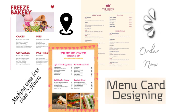 Menu Card Designing Within 24 Hours By Sjmaikchelraj