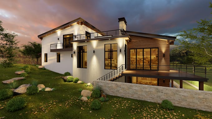 do sketchup model, 3d interior design and exterior rendering