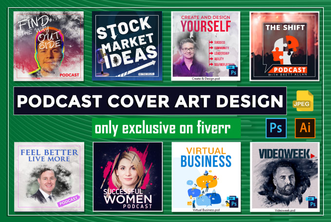 Design eye catchy podcast cover art by Subornatinni | Fiverr