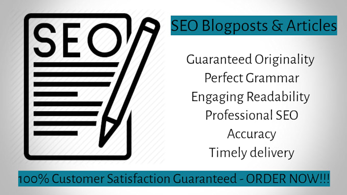 write unique SEO articles and blog posts