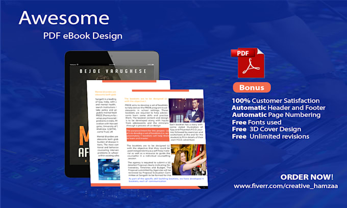 be your PDF ebook designer, book formatter and lead magnet designer