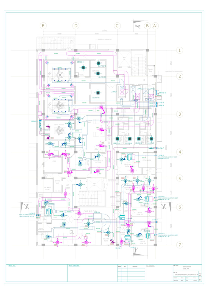 Do hvac, mvac ducting and piping 2d drawings by Designdraffic Fiverr