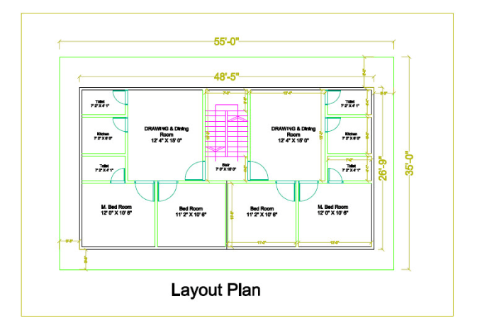 Provide autocad 2d floor plan from sketch, image or pdf by Nhdr17