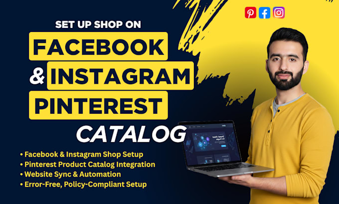 set up facebook shop instagram shopping and pinterest catalog