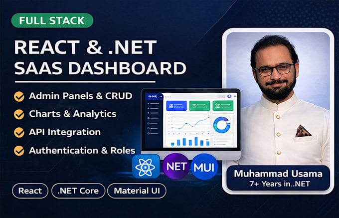 build react and dot net saas dashboard