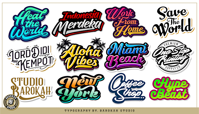 design custom typography ,lettering or vintage retro logo
