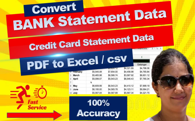 Convert Bank Or Credit Card Pdf To Excel Csv By Nidhi Fiverr 5341