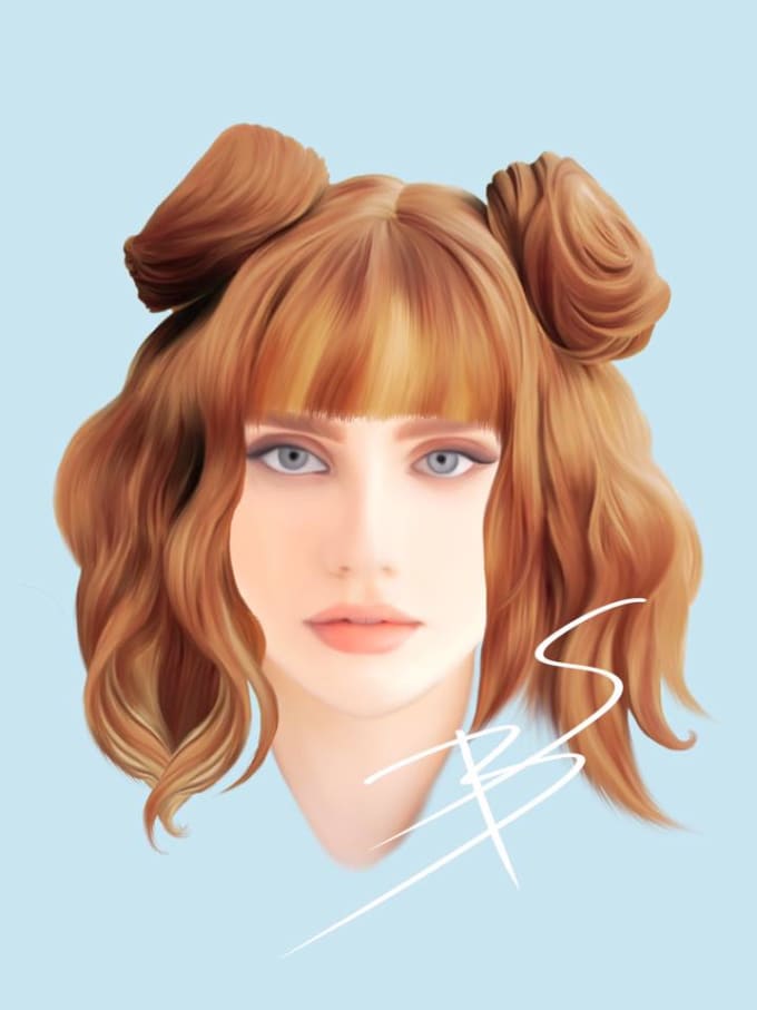 Draw a semi realistic headshot for you by Sugarbeedraws Fiverr