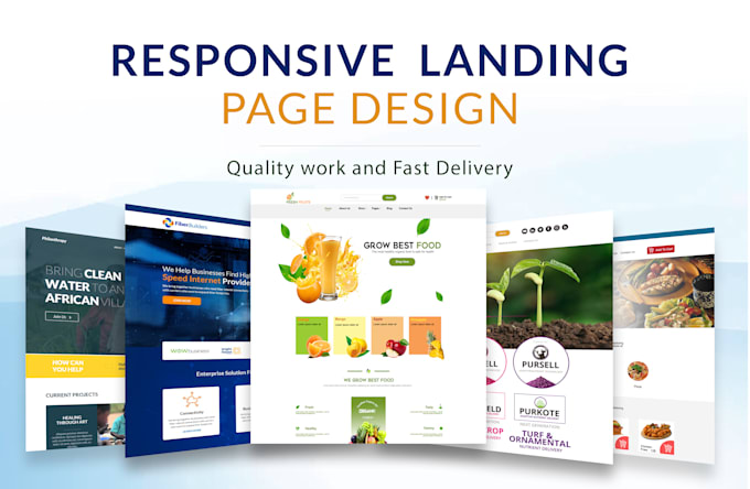 create landing page design, landing page design only PSD